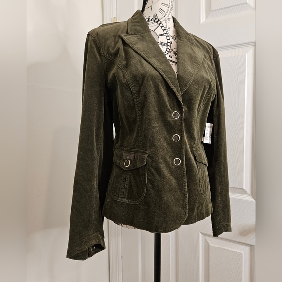 NWT L.A. Blues velvet textured blazer size large - Picture 5 of 10